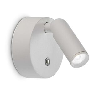Ideal Lux Bean AP Round Rechargeable 350233 - акумулаторен LED аплик с бяло покритие, кръгла основа и цилиндрична глава