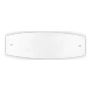 Аплик Ideal Lux Ali AP2 026558 с извито бяло матирано предно стъкло и малки хромирани държачи