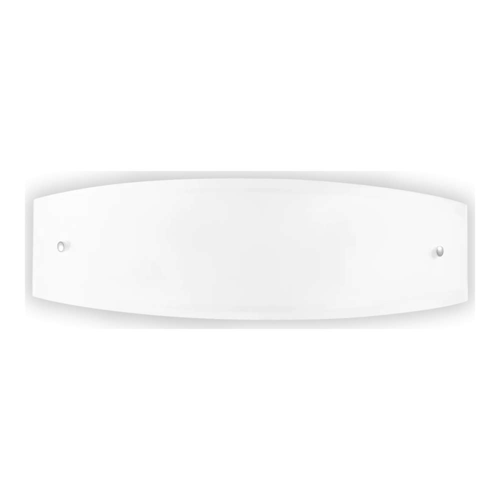 Аплик Ideal Lux Ali AP2 026558 с извито бяло матирано предно стъкло и малки хромирани държачи
