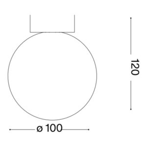 Схема с размери на аплик Ideal Lux Carta AP1 D10 317090