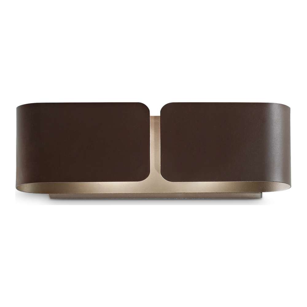 Ideal Lux Clip AP2 Small 187365 - аплик с кафяво метално тяло