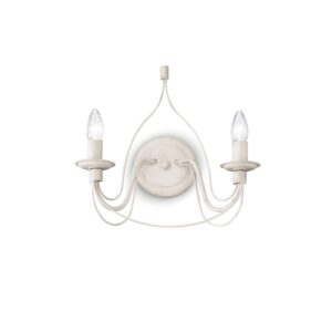 Аплик Ideal Lux Corte AP2 028460 - бели извити метални рамена