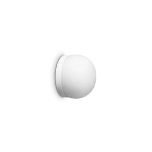 Аплик Ideal Lux Cotton AP1 D10 352312 с бял заоблен стъклен дифузер Ø10 см