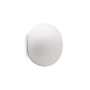 Бяла стенна лампа Ideal Lux Cotton AP1 D15 352329 със стъклен дифузер Ø15 см