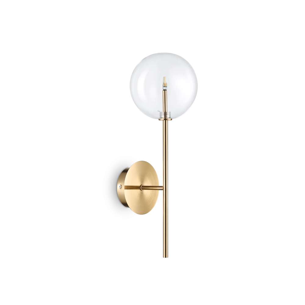 Аплик Ideal Lux Equinoxe AP01 200149 - месингово покритие и прозрачно стъкло