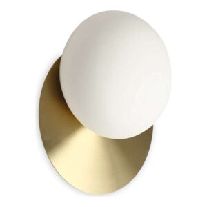Ideal Lux Ninfea AP1 293646 - аплик с месингово метално тяло и бяло матирано стъкло