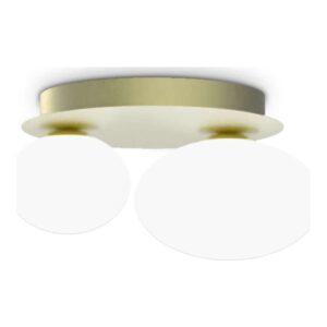 Ideal Lux Ninfea AP2 346533 - аплик с месингово метално тяло и бяло матирано стъкло