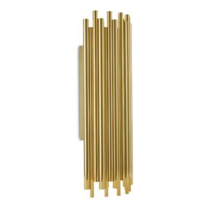 Ideal Lux Pan AP2 208794 - златист аплик с вертикално подредени метални тръби