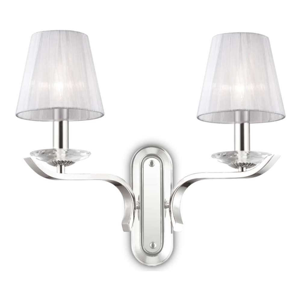 Аплик Ideal Lux Pegaso AP2 059211 2хE14 хром - продуктова снимка