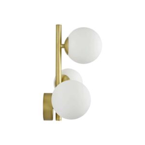 Ideal Lux Perlage AP03 283784 - аплик с бяло матирано стъкло и метал в цвят месинг, общ изглед