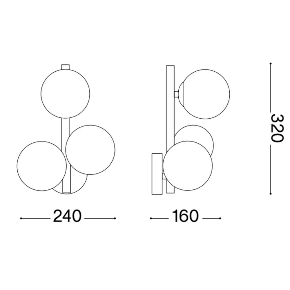 Perlage AP03 322742 - схема с размери в милиметри