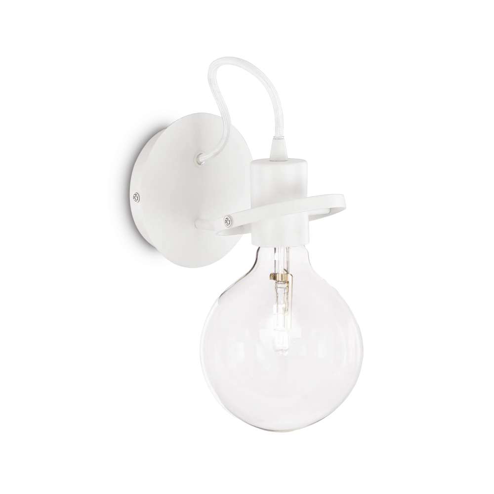 Аплик Ideal Lux Radio AP1 119465 E27 Ø18 см бял