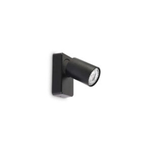 Аплик Ideal Lux Rudy AP1 Round 229010 в черен цвят на бял фон