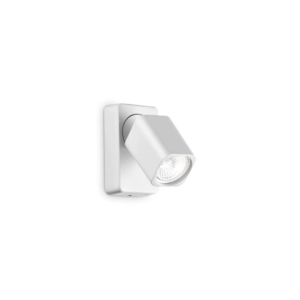 Аплик Ideal Lux Rudy AP1 Square 294766 в бял цвят на бял фон