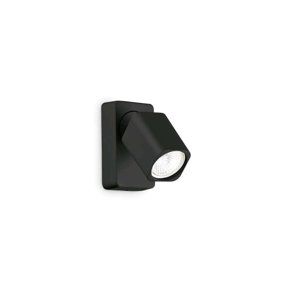 Аплик Ideal Lux Rudy AP1 Square 321530 в черен цвят на бял фон