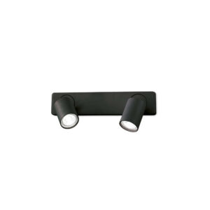 Аплик Ideal Lux Rudy AP2 Round 229034 в черен цвят на бял фон