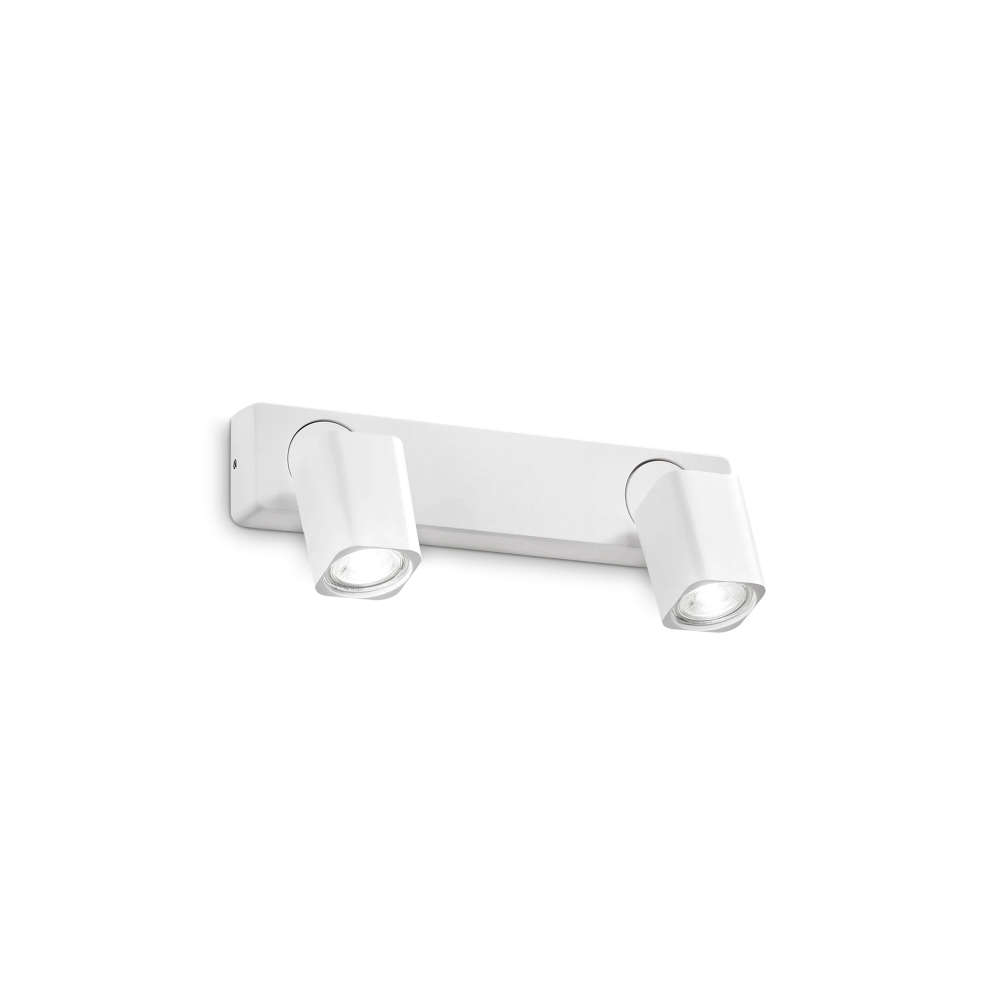 Аплик Ideal Lux Rudy AP2 Square 294803 в бял цвят на бял фон