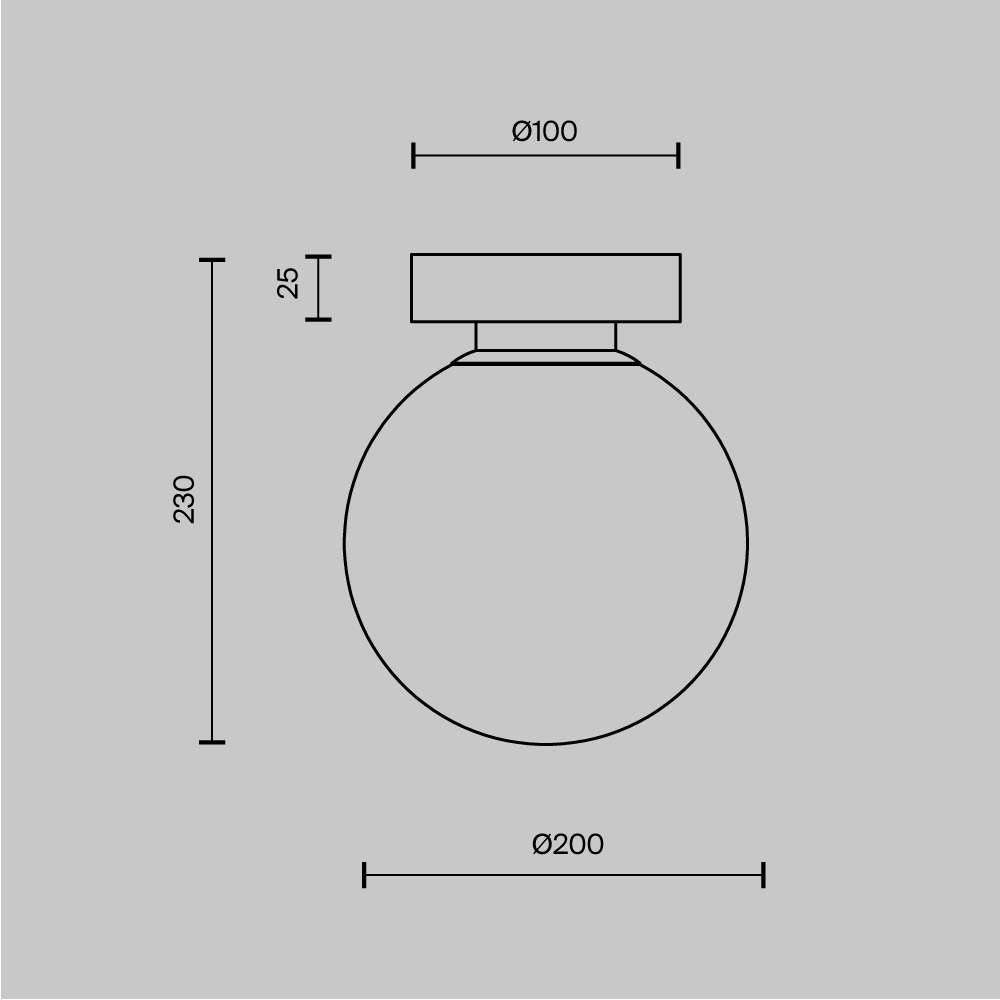 Maytoni Basic form MOD321WL-01B1 - схема с размери