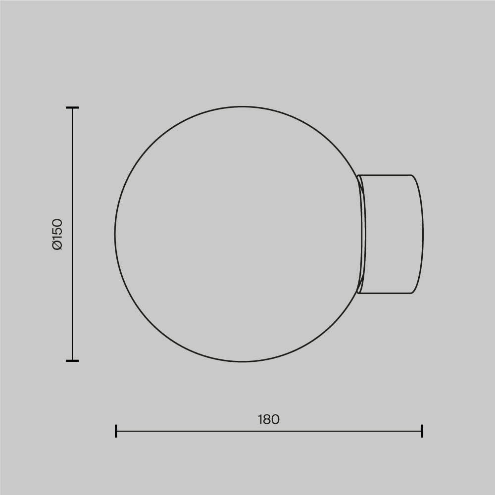 Maytoni Basic form MOD321WL-01G1 - схема с размери