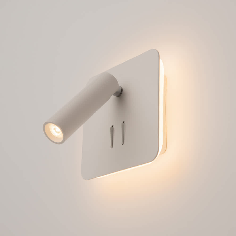 Аплик Maytoni Ios 176 C175-WL-01-6W-W, общ изглед с включена светлина