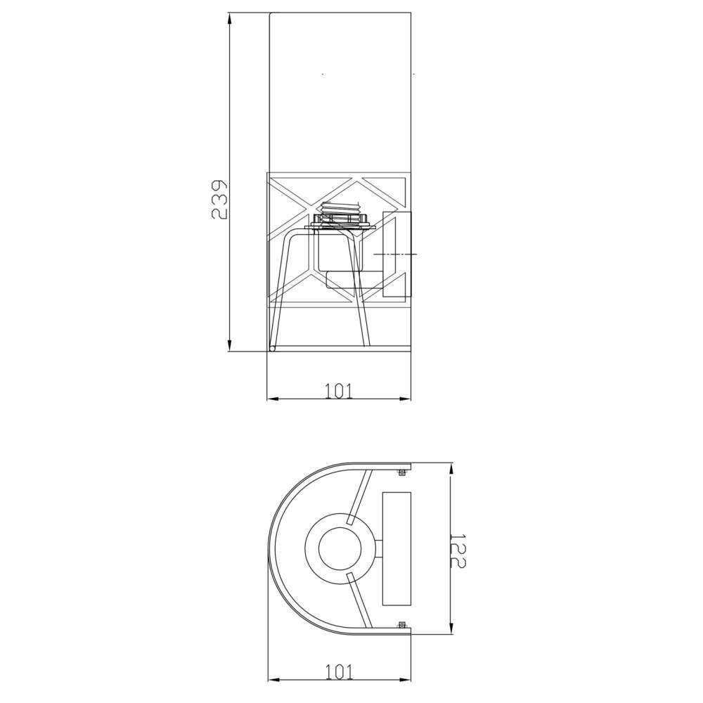 Схема с размерите на Maytoni Messina H223-WL-01-G