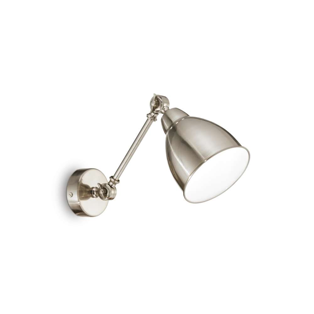 Ideal Lux Newton AP1 016399 - аплик в цвят никел, общ изглед