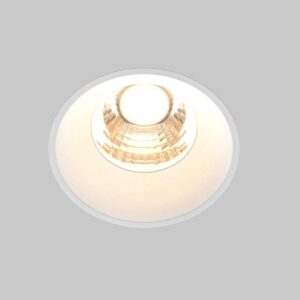 Безрамкова LED луна за вграждане Maytoni Round DL058-7W3K-TRS-W, бяла, близък изглед на светлинната част