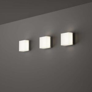 Бял Ideal Lux Snow 326214, квадратен аплик, монтиран на стена със включена светлина
