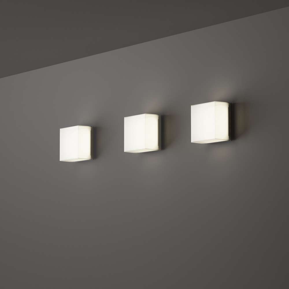 Бял Ideal Lux Snow 326214, квадратен аплик, монтиран на стена със включена светлина