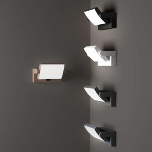 Пет аплика Ideal Lux Swipe AP в бяло черно сиво кафе и антрацит с различен наклон на главата