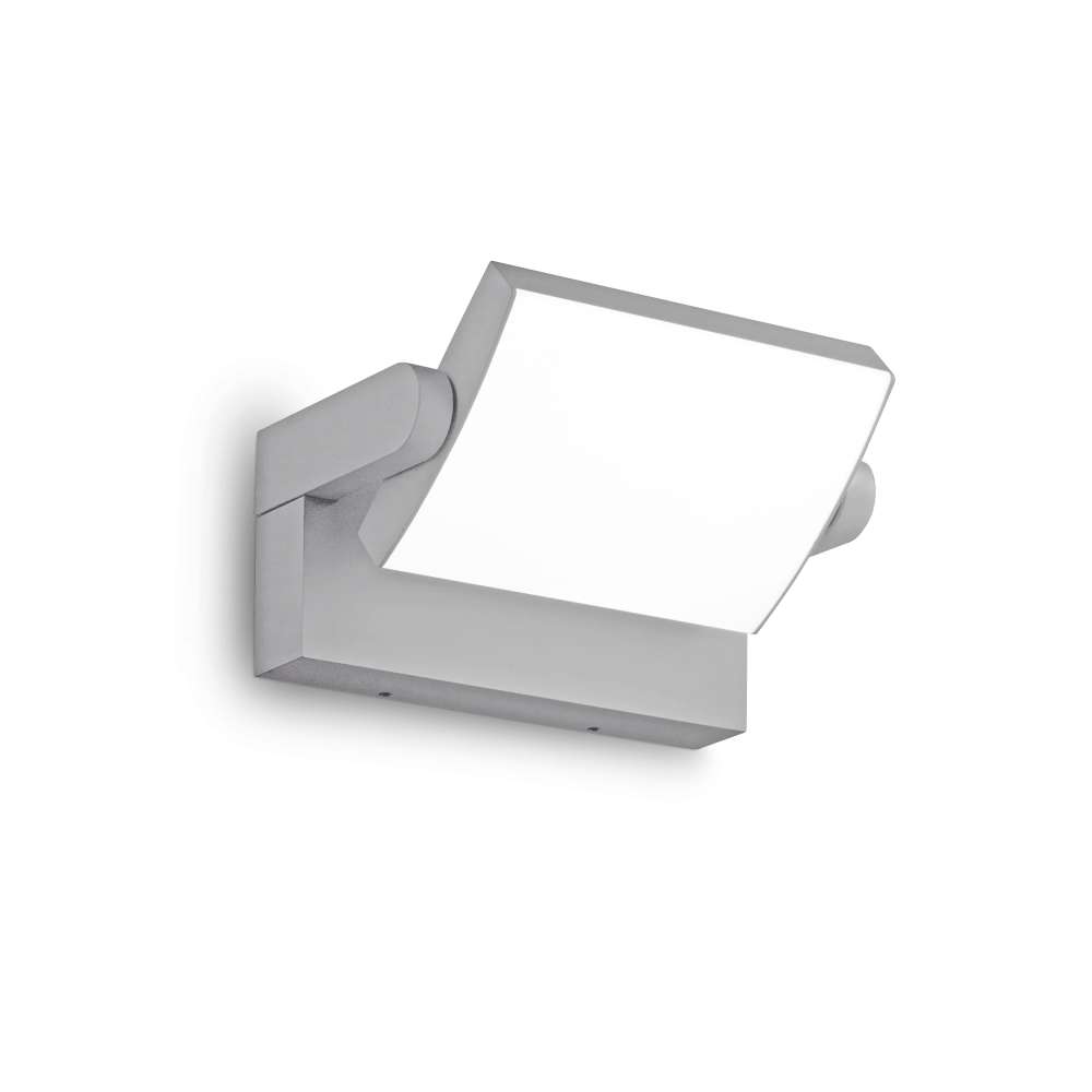 Външен аплик Ideal Lux Swipe AP 326863 с сив корпус и насочваща се глава