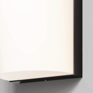Maytoni Badd O454WL-L10GF3K1 - детайл на заобления бял дифузер и графитния корпус Maytoni Badd O454WL-L10GF3K1 - детайл на заобления бял дифузер и графитния корпус