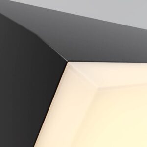 Maytoni Brick O436WL-L10GF3K - детайл на белия дифузер и графитния корпус