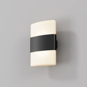Maytoni Rom O442WL-L12GF3K - графитен аплик с бял заоблен дифузер