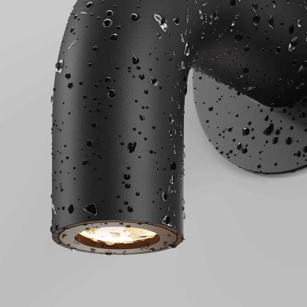 Maytoni Sleek O477WL-L2GF3K - детайл на светлинния отвор с водни капки