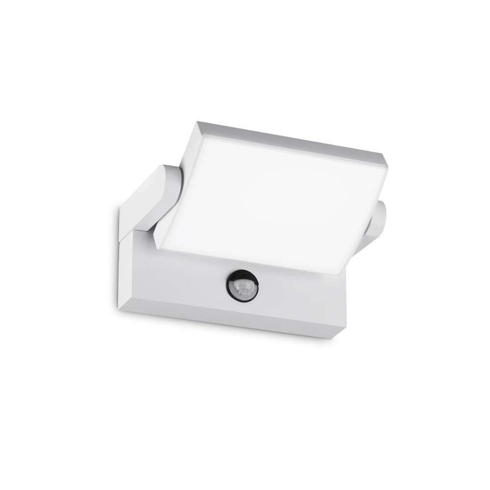 Външен аплик Ideal Lux Swipe AP Sensor 287720 с бял корпус и насочваща се глава