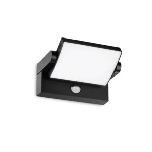 Външен аплик Ideal Lux Swipe AP Sensor 287737 с черен корпус и насочваща се глава