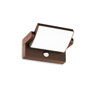 Външен аплик Ideal Lux Swipe AP Sensor 307176 с кафяв корпус и насочваща се глава