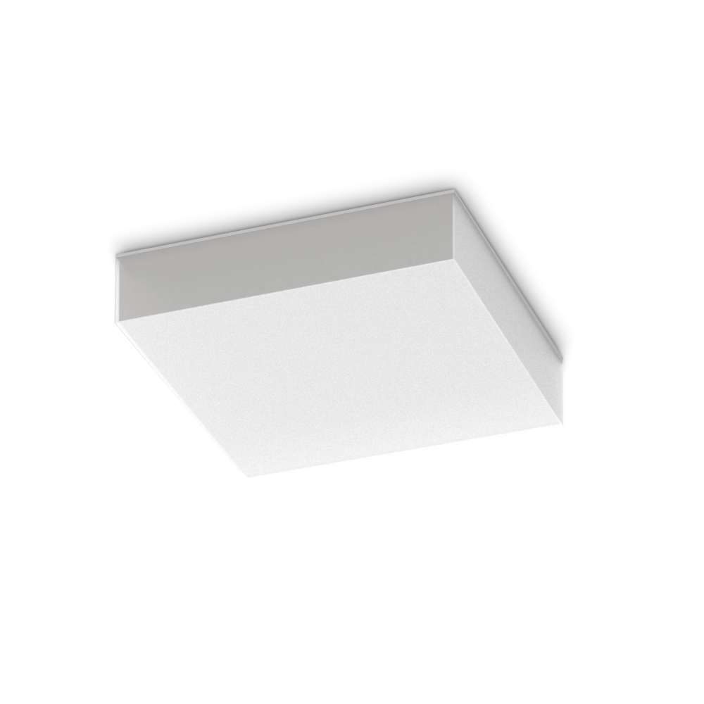 Външен LED плафон Ideal Lux Snow PL 326238 18W 3000K IP65 бял - изглед на бял фон