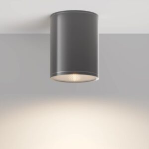 Maytoni Bar O306CL-L7GF - цилиндричен външен LED плафон в цвят графит