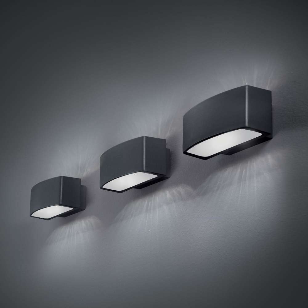 Три аплика Ideal Lux Andromeda AP1 в антрацит с двупосочно светене