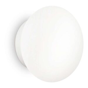 Ideal Lux Bubble AP2 158907 - бял външен аплик с кръгъл пластмасов дифузер, сниман под ъгъл