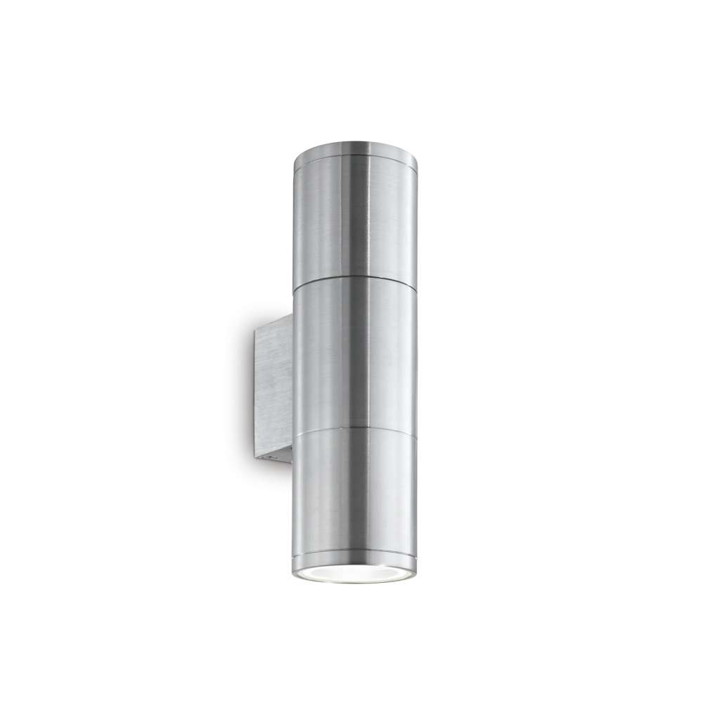 Външен аплик Ideal Lux Gun AP2 Small 033013 от четкан алуминий - основен изглед