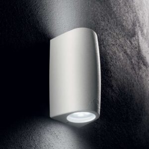 Бял аплик Ideal Lux Keope AP2 с две посоки на светене на фасада