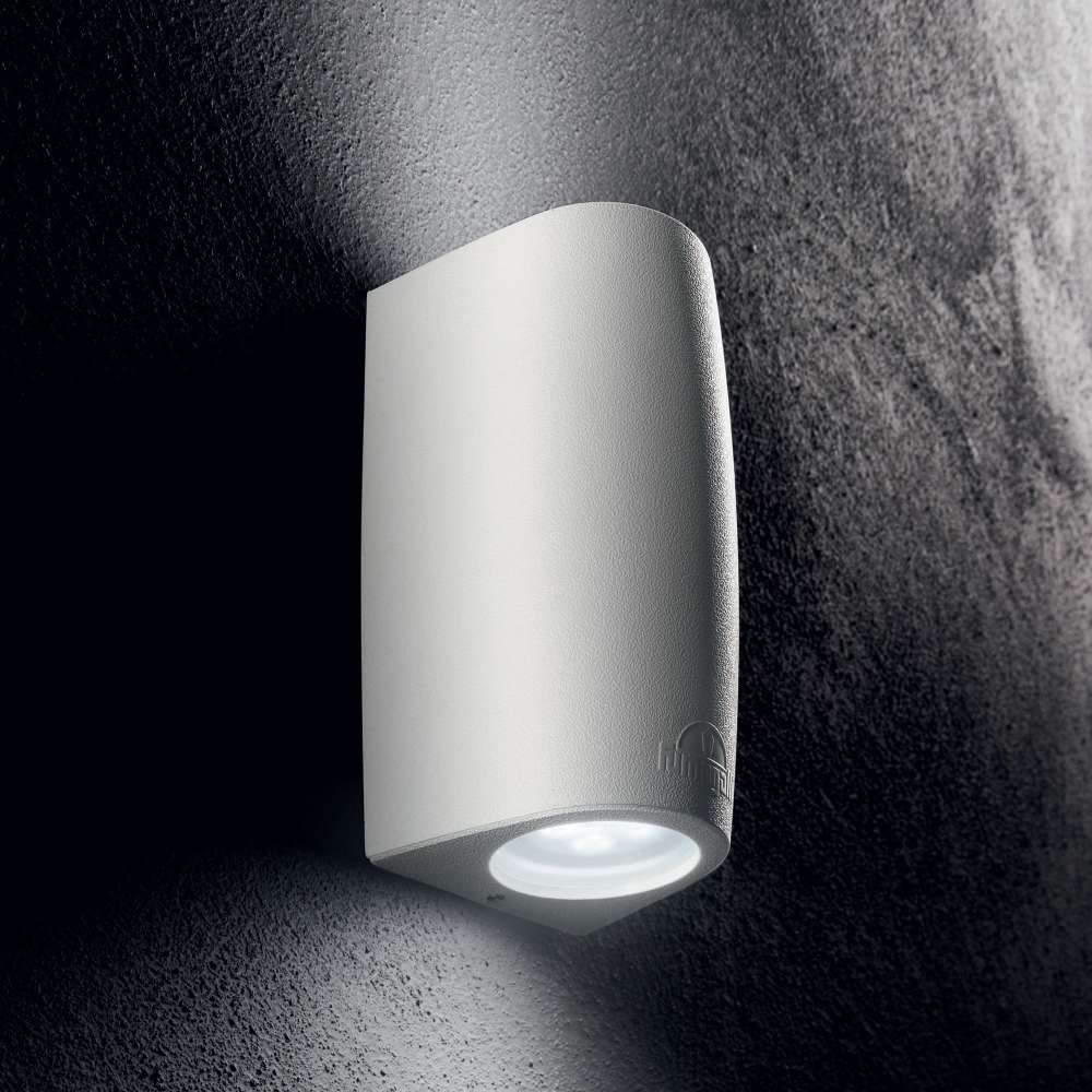 Бял аплик Ideal Lux Keope AP2 с две посоки на светене на фасада