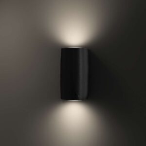 Черен аплик Ideal Lux Keope AP2 с две посоки на светене на фасада
