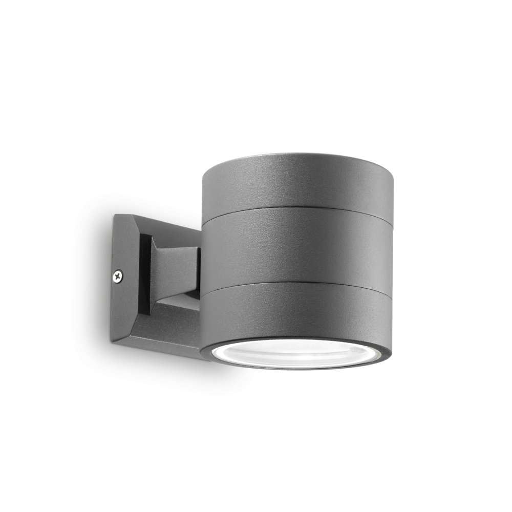 Външен аплик Ideal Lux Snif AP1 Round 061467 в цвят антрацит - основен изглед