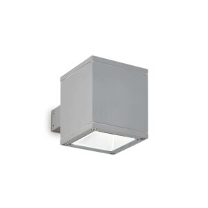 Външен аплик Ideal Lux Snif AP1 Square 118666 в сиво - основен изглед