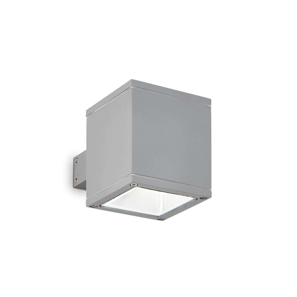 Външен аплик Ideal Lux Snif AP1 Square 118666 в сиво - основен изглед