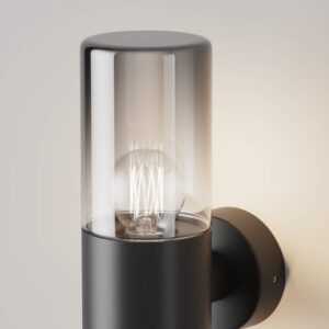 Maytoni Amas O432WL-02GF - детайл на горния стъклен плафон и стенната розетка